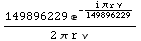 (149896229 e^(-(i π r ν)/149896229))/(2 π r ν)