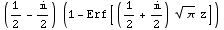 (1/2 - i/2) (1 - Erf[(1/2 + i/2) π^(1/2) z])