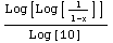 Log[Log[1/(1 - x)]]/Log[10]